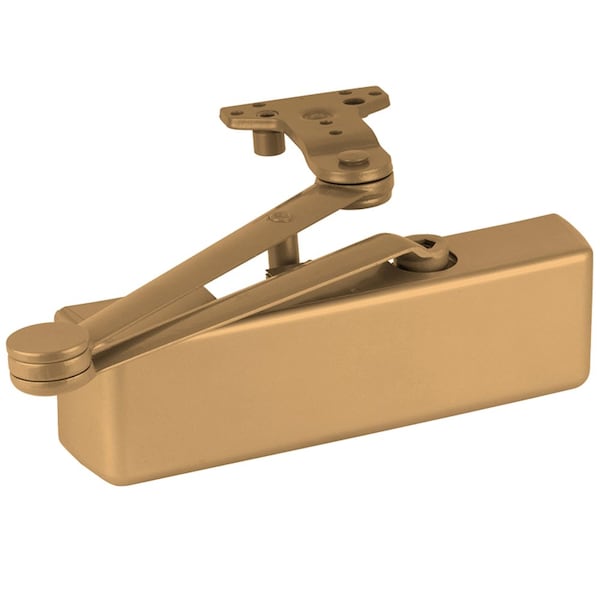Grade 1 Surface Door Closer, Hold Open Cush Arm, Push Side Mounting, 110 Degree Swing, Adjustable Si
